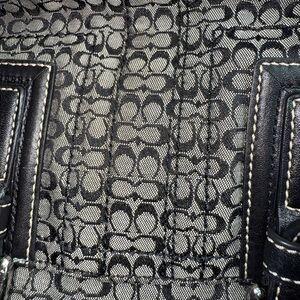 Coach Black Leather Detail